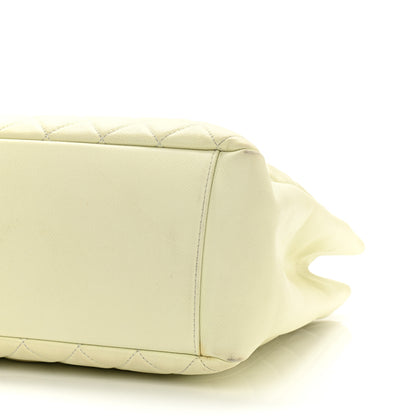 Chanel Caviar Quilted Grand Shopping Tote GST Yellow 10 of 15