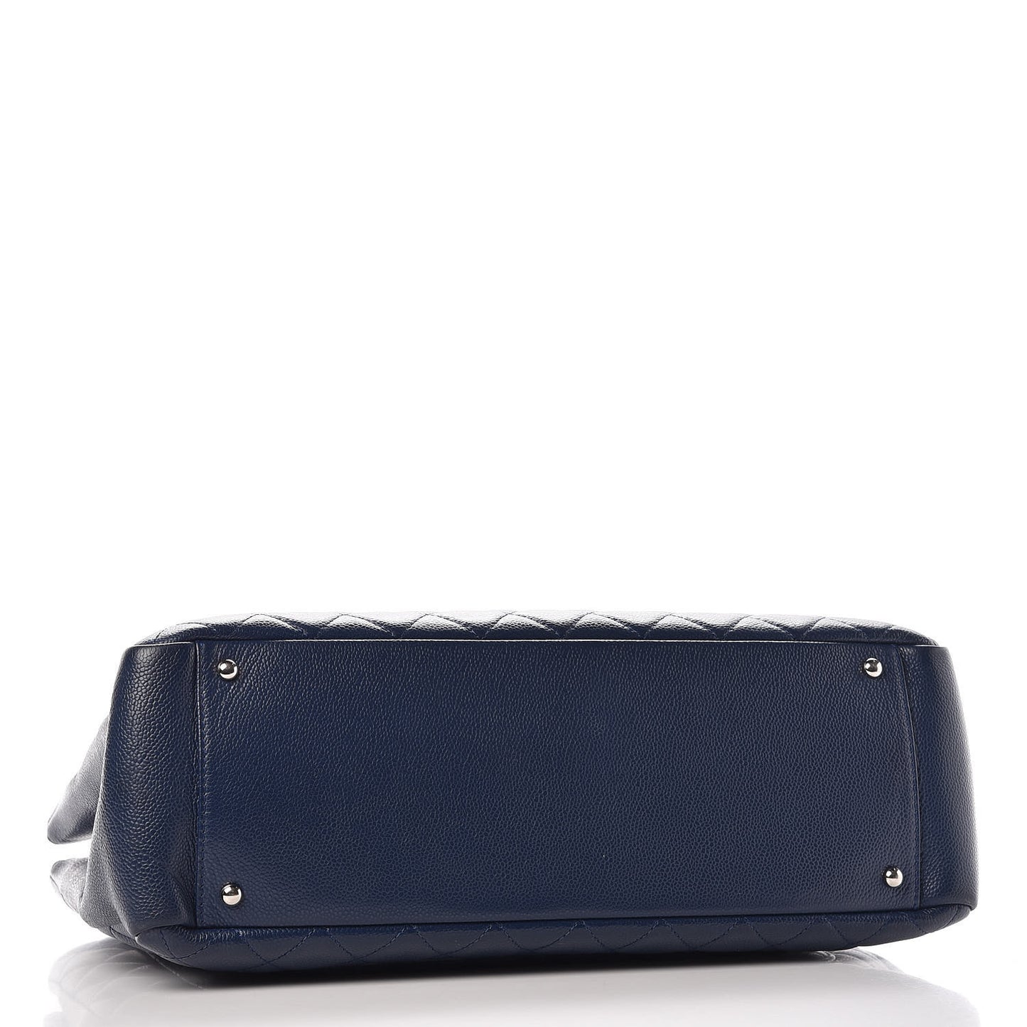 Caviar Quilted XL Grand Shopping Tote GST Navy Blue