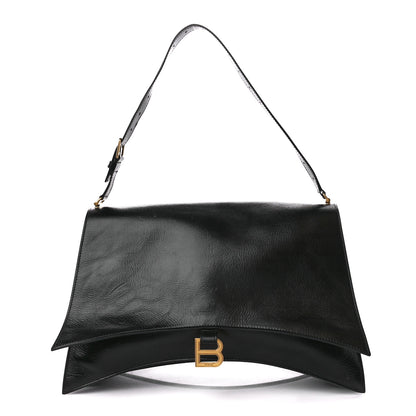 Balenciaga Paper Calfskin Large Crush Sling Bag Black 1 of 14