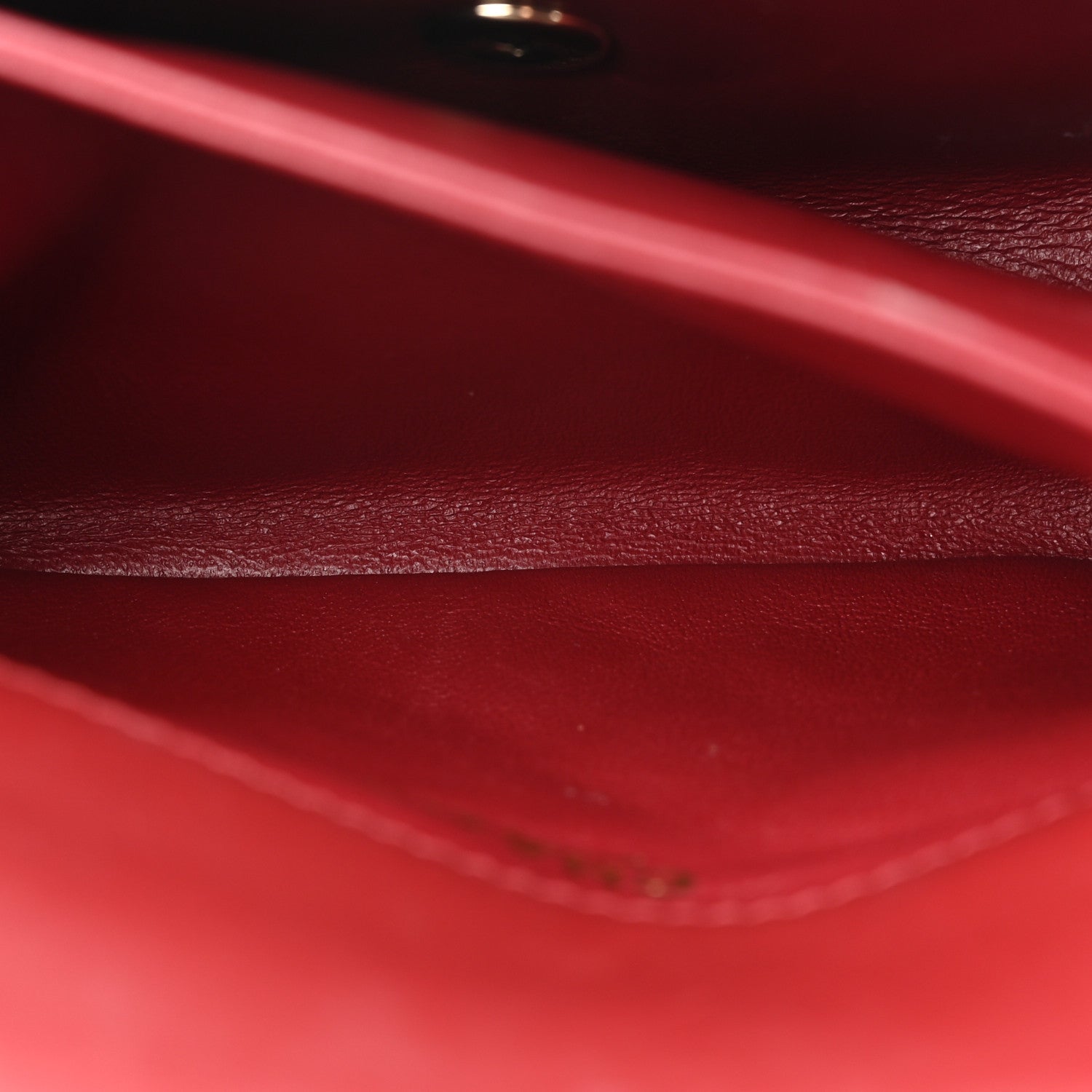 Chanel Lambskin Quilted Wood Mini Coco Handle Flap Red 6 of 15