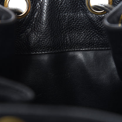 Chanel Caviar CC Drawstring Shoulder Bag Black 7 of 11