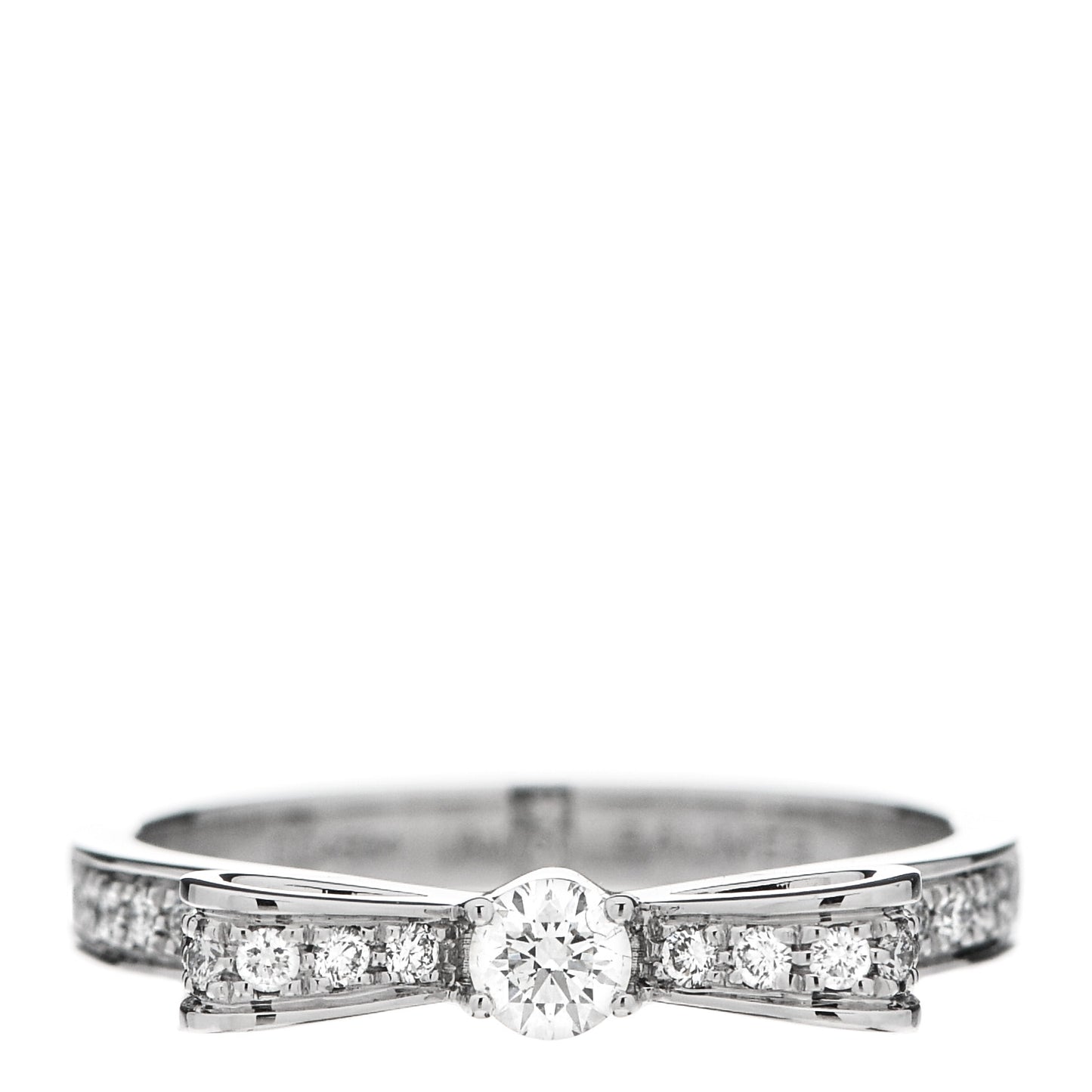 18K White Gold Diamond Ruban Ring 49 4.75
