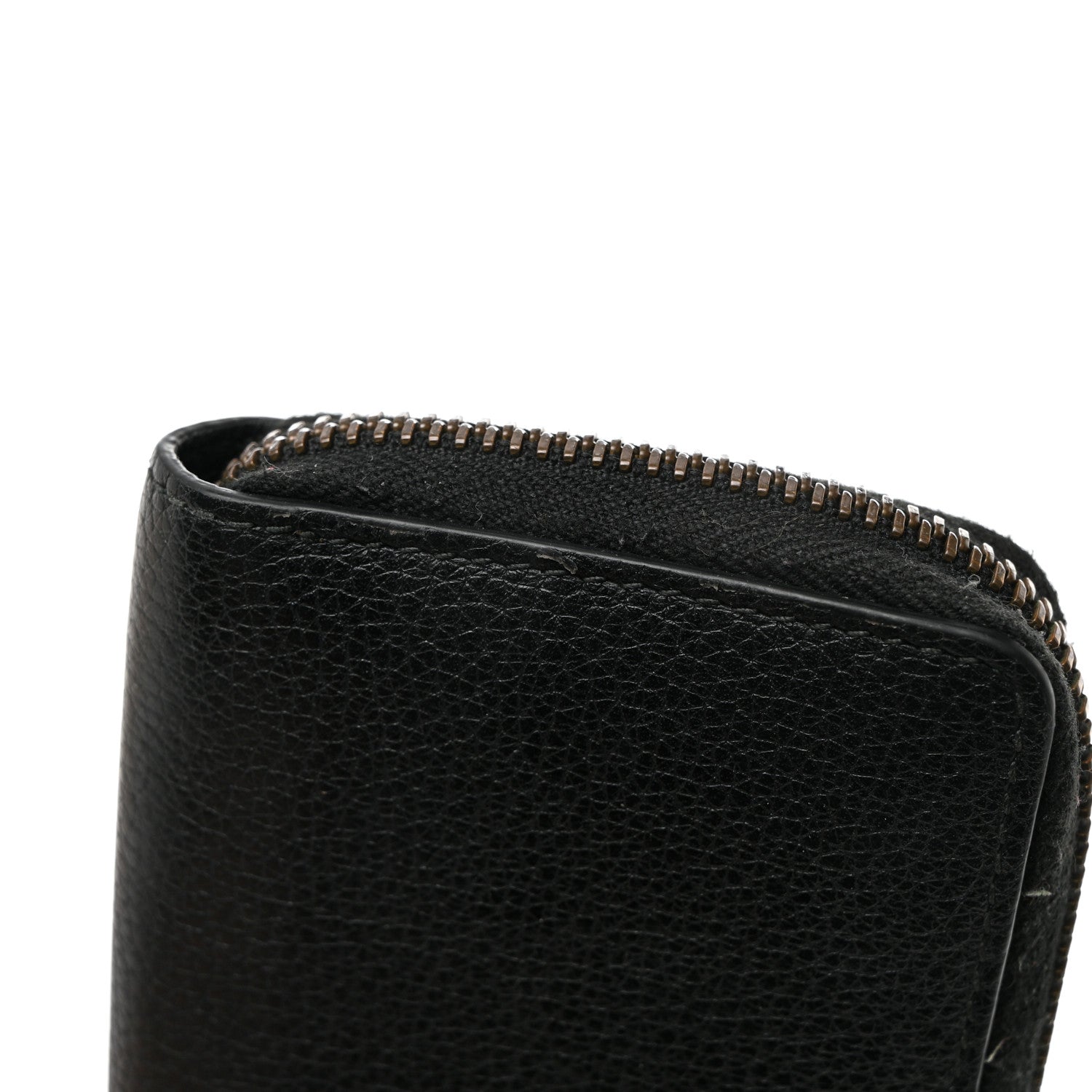 Gucci Calfskin Logo Zip Around Card Case Black 8 of 8