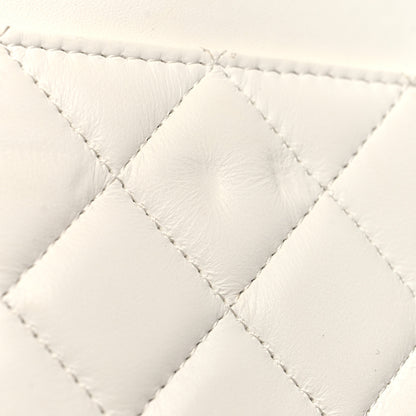 Chanel Lambskin Quilted CC Pearl Crush Wallet on Chain WOC White 15 of 15