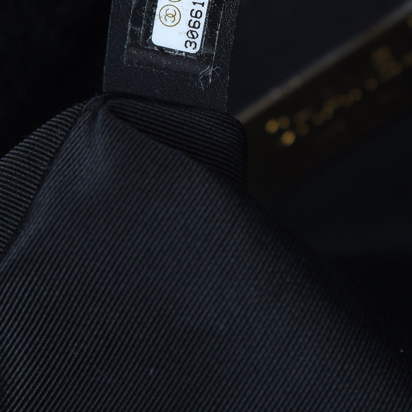 Tweed Quilted Large 19 Flap Black Navy Gold