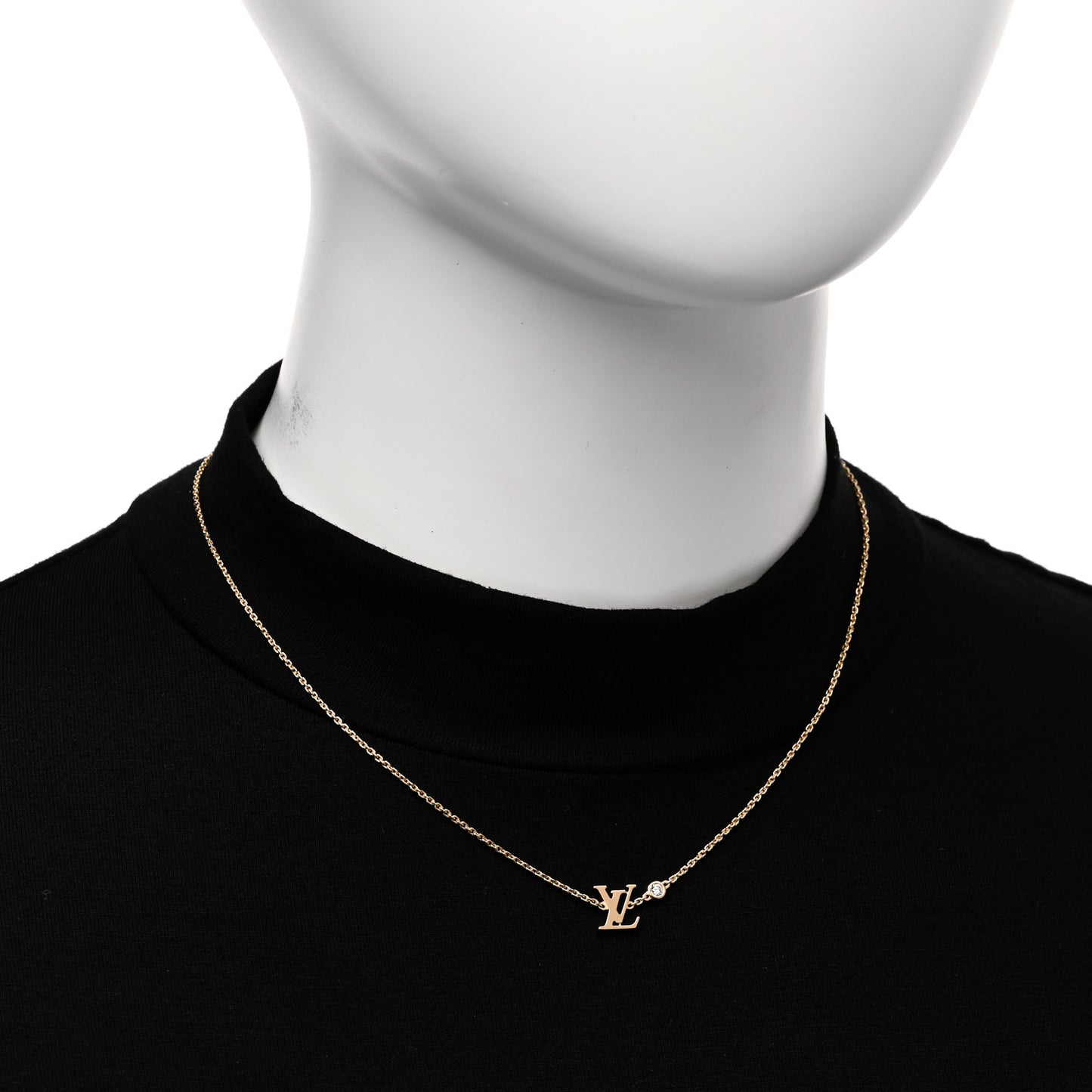 18K Yellow Gold Diamond Idylle Blossom LV Pendant Necklace