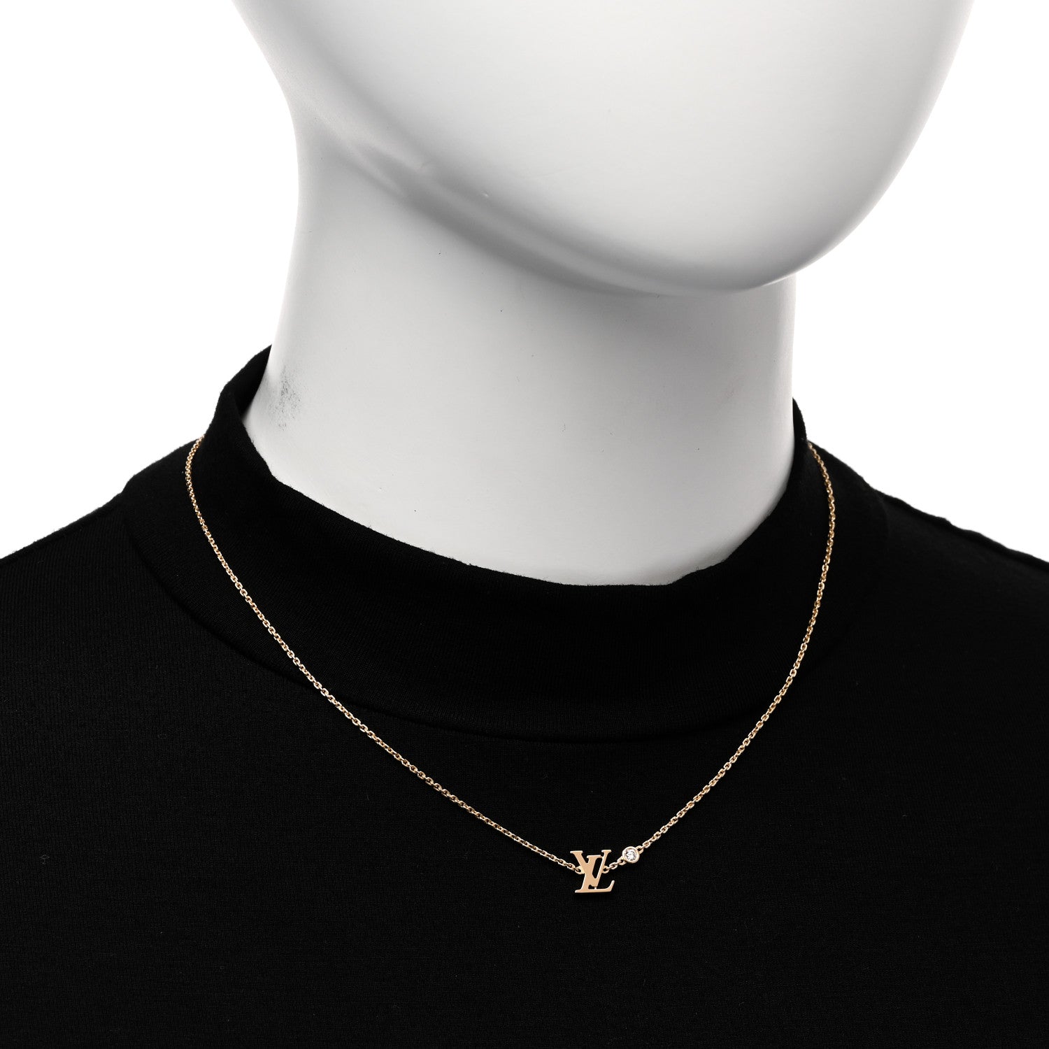 Louis Vuitton 18K Yellow Gold Diamond Idylle Blossom LV Pendant Necklace 2 of 6