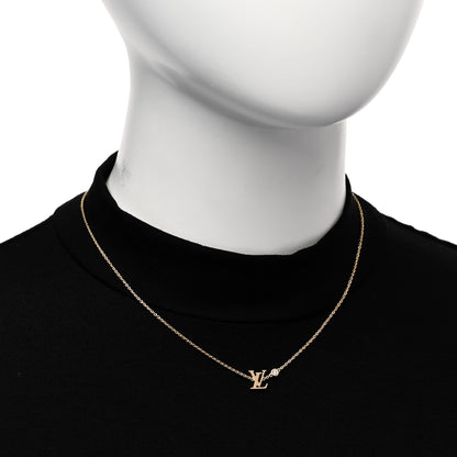 Louis Vuitton 18K Yellow Gold Diamond Idylle Blossom LV Pendant Necklace 2 of 6