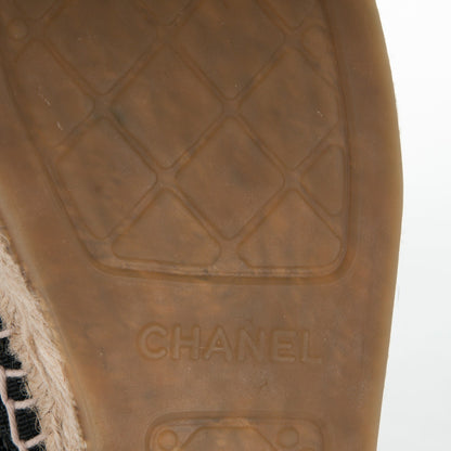 Chanel Patent Sequin CC Espadrilles 40 Black 7 of 9