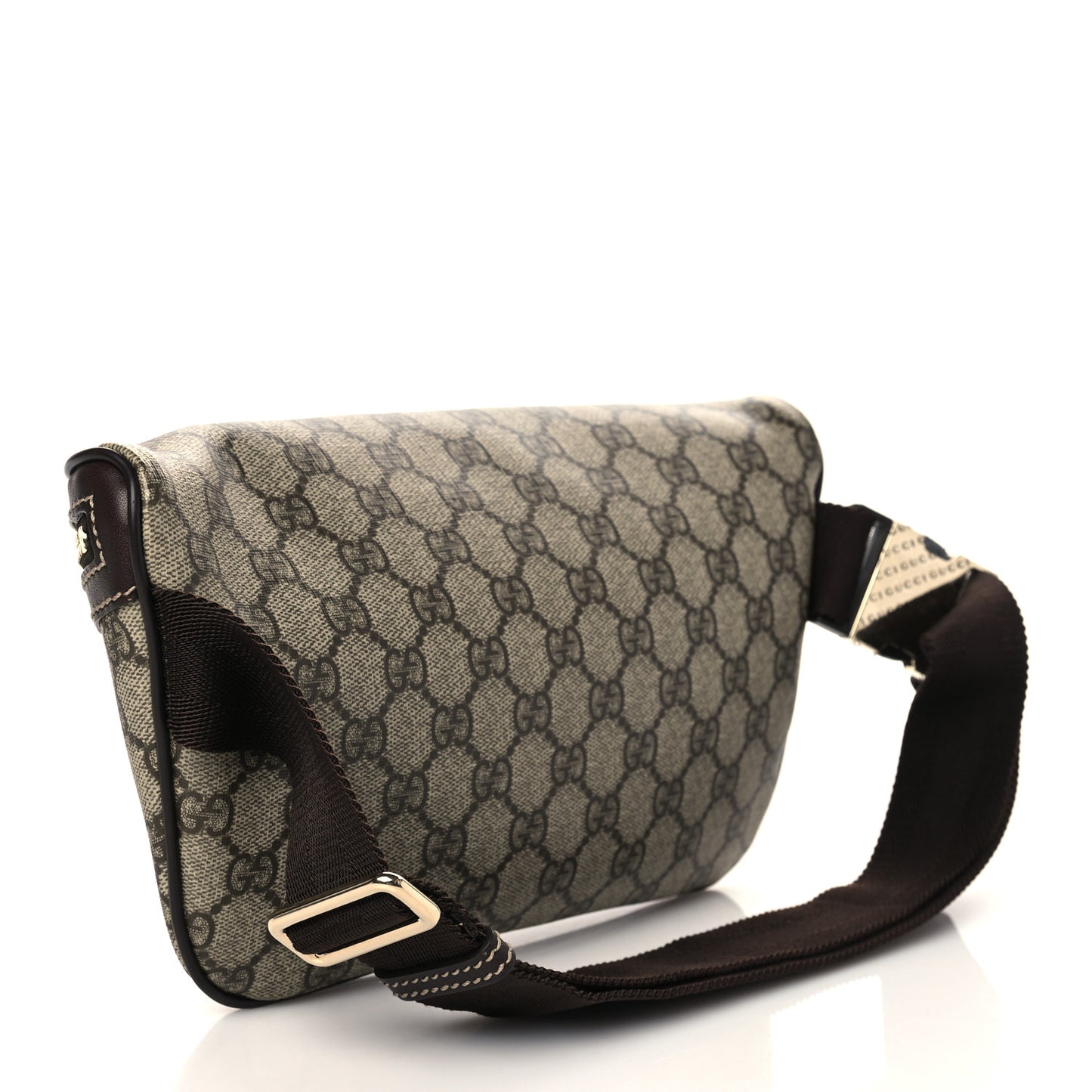 GG Supreme Monogram Belt Bag Dark Brown