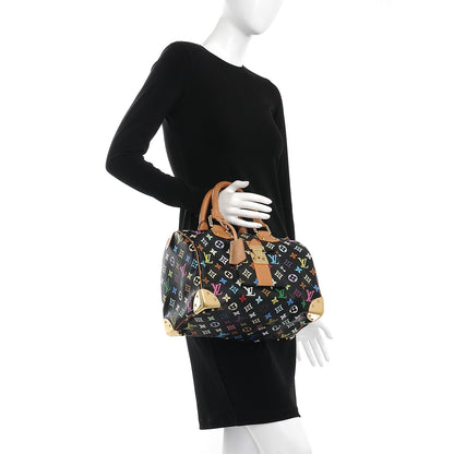 Louis Vuitton Monogram Multicolor Speedy 30 Black 2 of 7