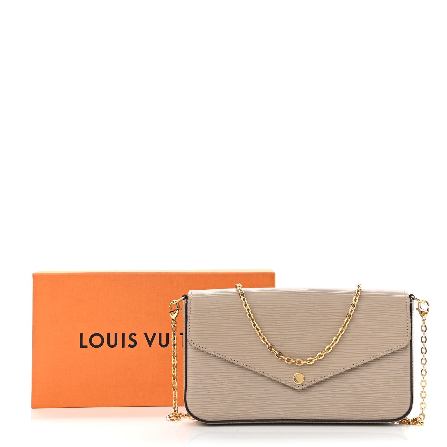 Louis Vuitton Epi Felicie Pochette Chain Wallet Galet 10 of 10