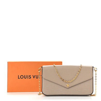 Louis Vuitton Epi Felicie Pochette Chain Wallet Galet 10 of 10
