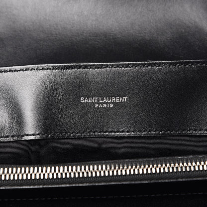 Saint Laurent Calfskin Y Quilted Monogram Medium Loulou Chain Satchel Black 8 of 11