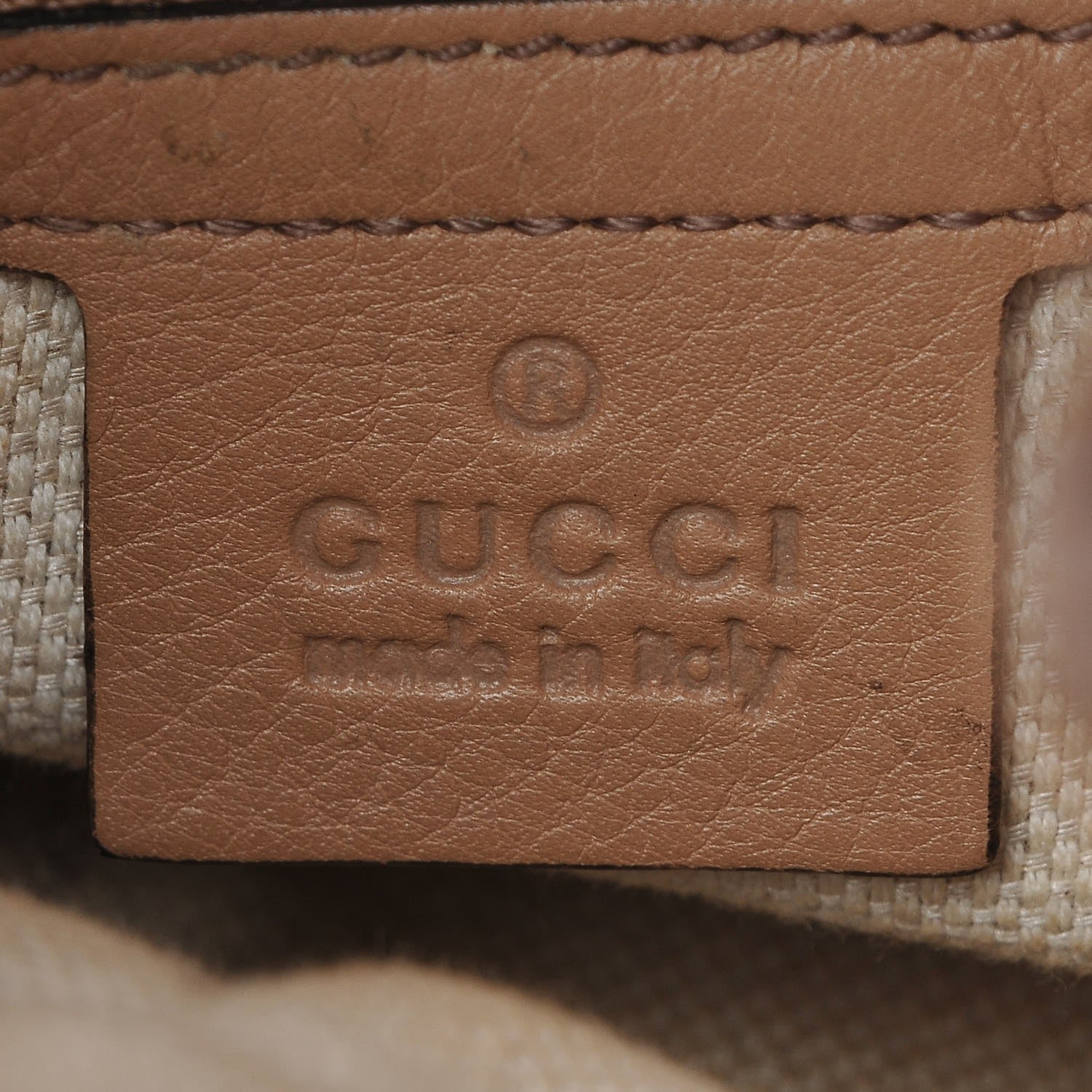 Gucci Pebbled Calfskin Medium Soho Chain Shoulder Bag Rose Beige 6 of 18