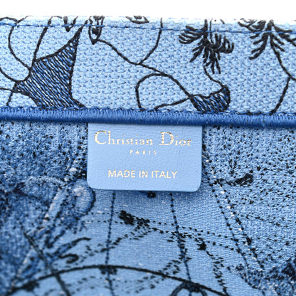 Christian Dior Canvas Embroidered Large Around The World Book Tote Light Blue 6 of 12