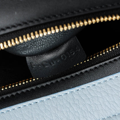 Celine Crisped Calfskin Suede Medium Tri-Color Trapeze Light Blue 7 of 8