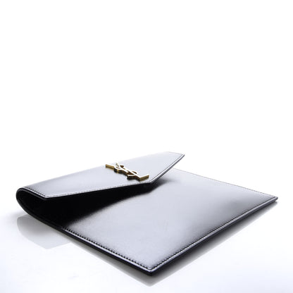 Saint Laurent Smooth Shiny Calfskin Monogram Uptown Baby Pouch Black 4 of 7