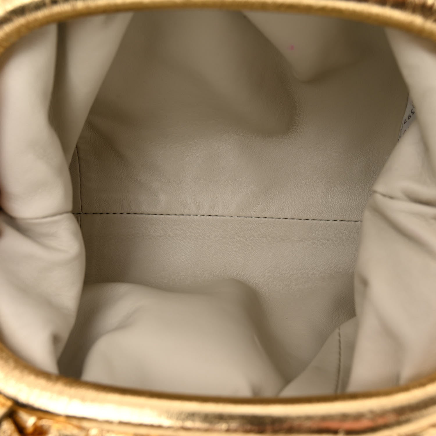 Bottega Veneta Metallic Crinkled Lambskin The Mini Pouch Oro 5 of 16