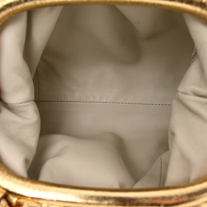 Bottega Veneta Metallic Crinkled Lambskin The Mini Pouch Oro 5 of 16