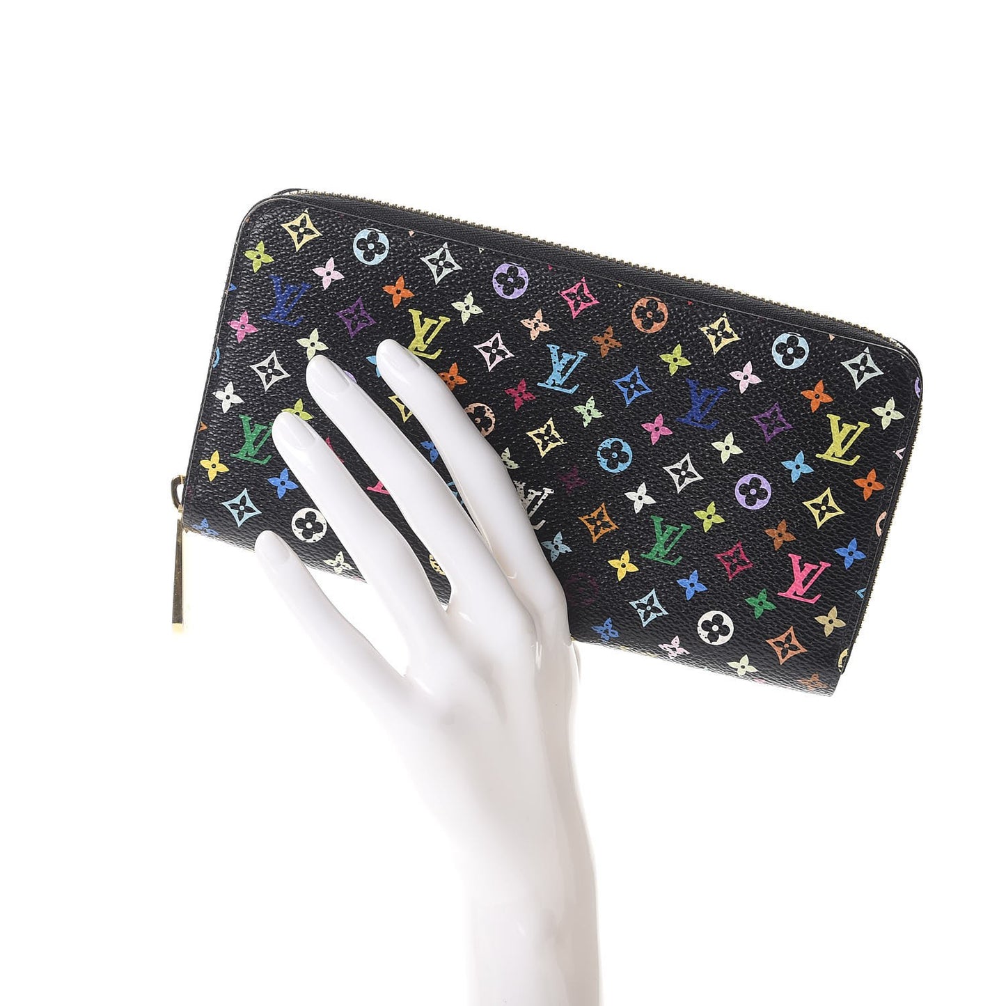 Monogram Multicolor Zippy Wallet Black Violet