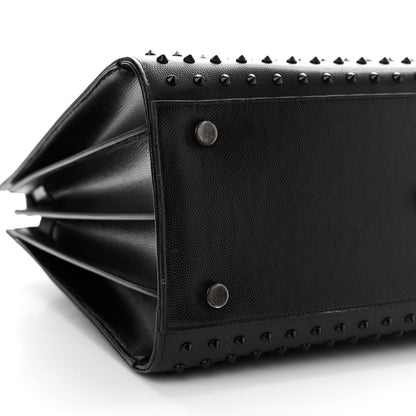 Saint Laurent Grain De Poudre Studded Small Sac De Jour Black 9 of 11
