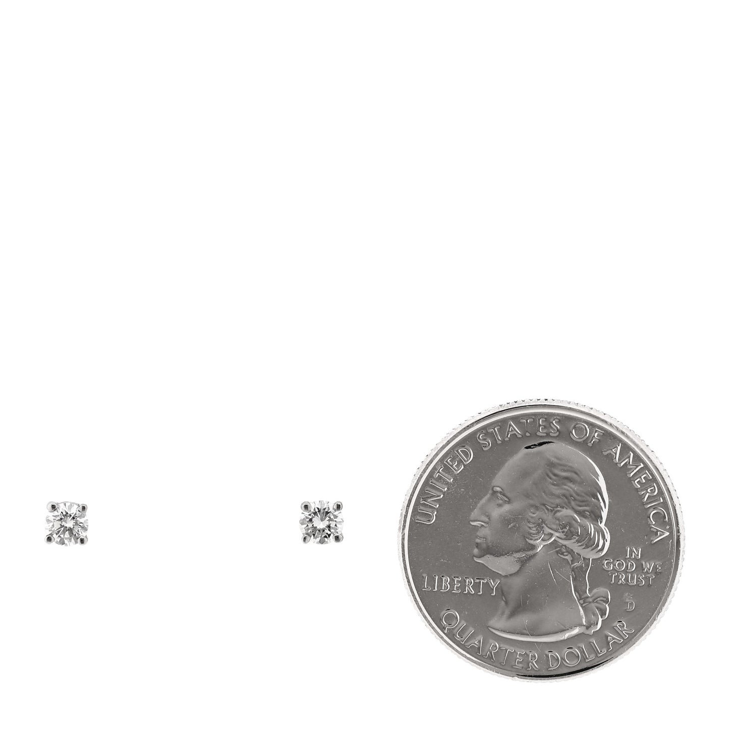 Platinum Diamond .34ctw Solitaire Earrings