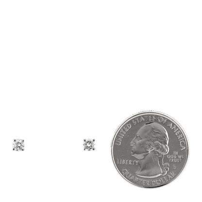 Tiffany Platinum Diamond .34ctw Solitaire Earrings 2 of 5