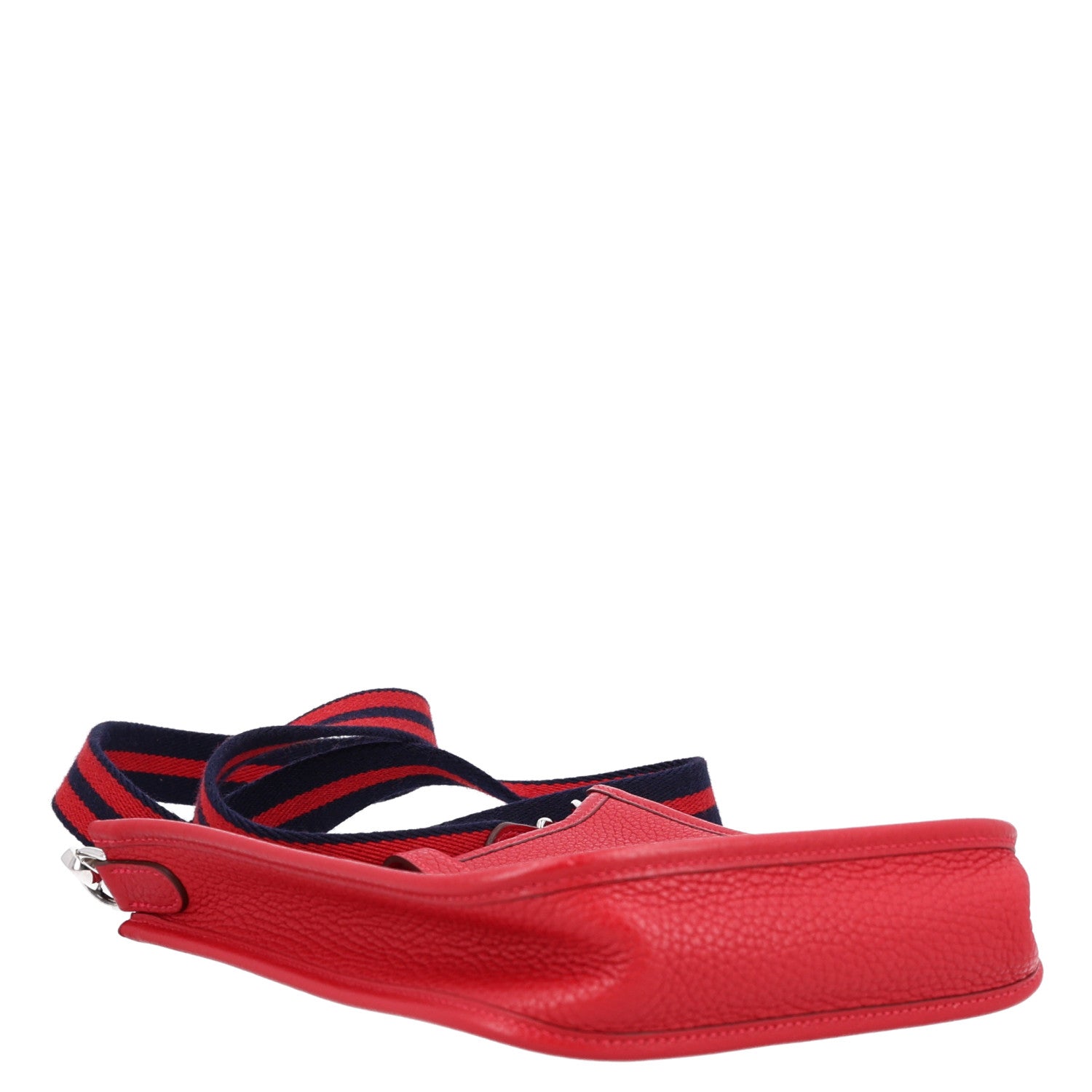 Hermes Taurillon Clemence Amazone Evelyne TPM Rouge Casaque Bleu Saphir 4 of 9