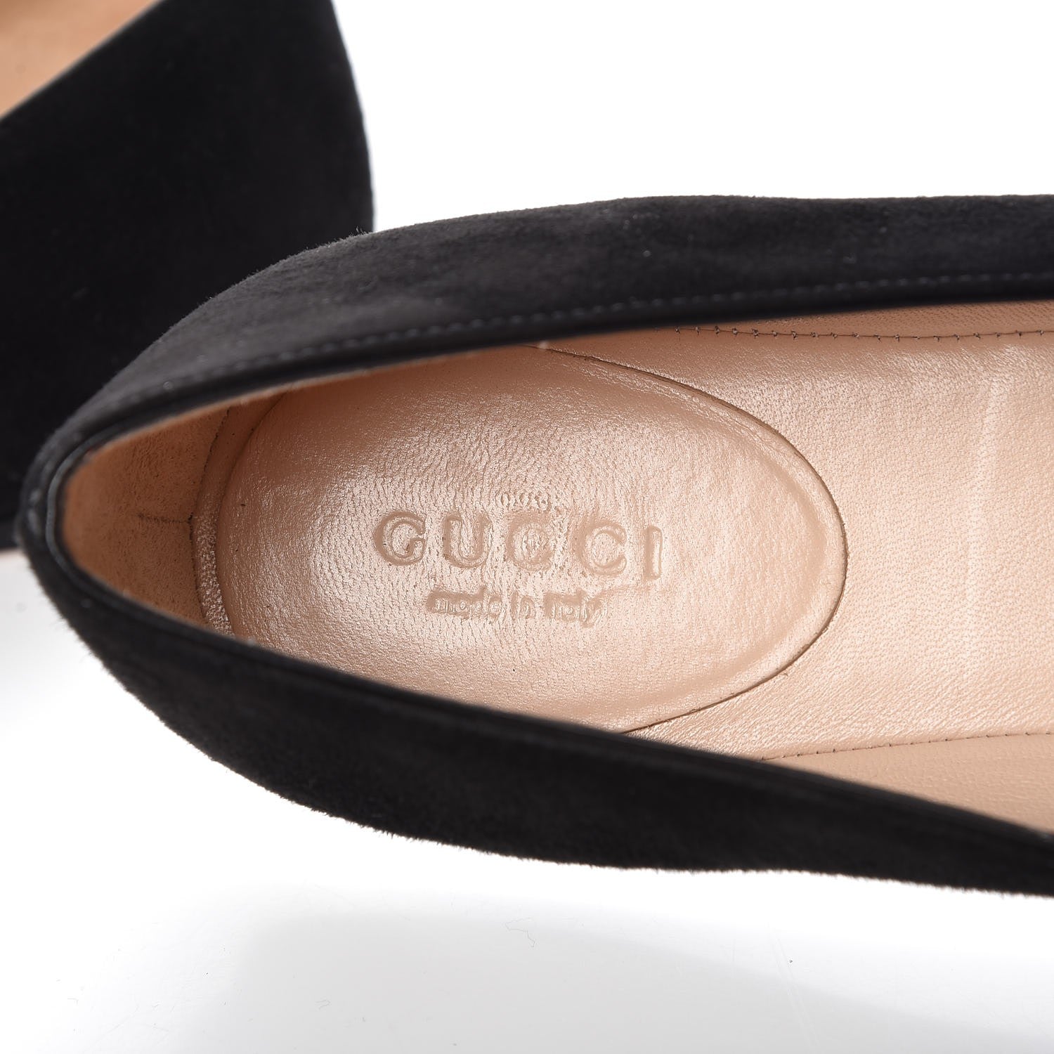 Gucci Kid Scamosciato GG Marmont Fringe Flats 39 Black 10 of 14