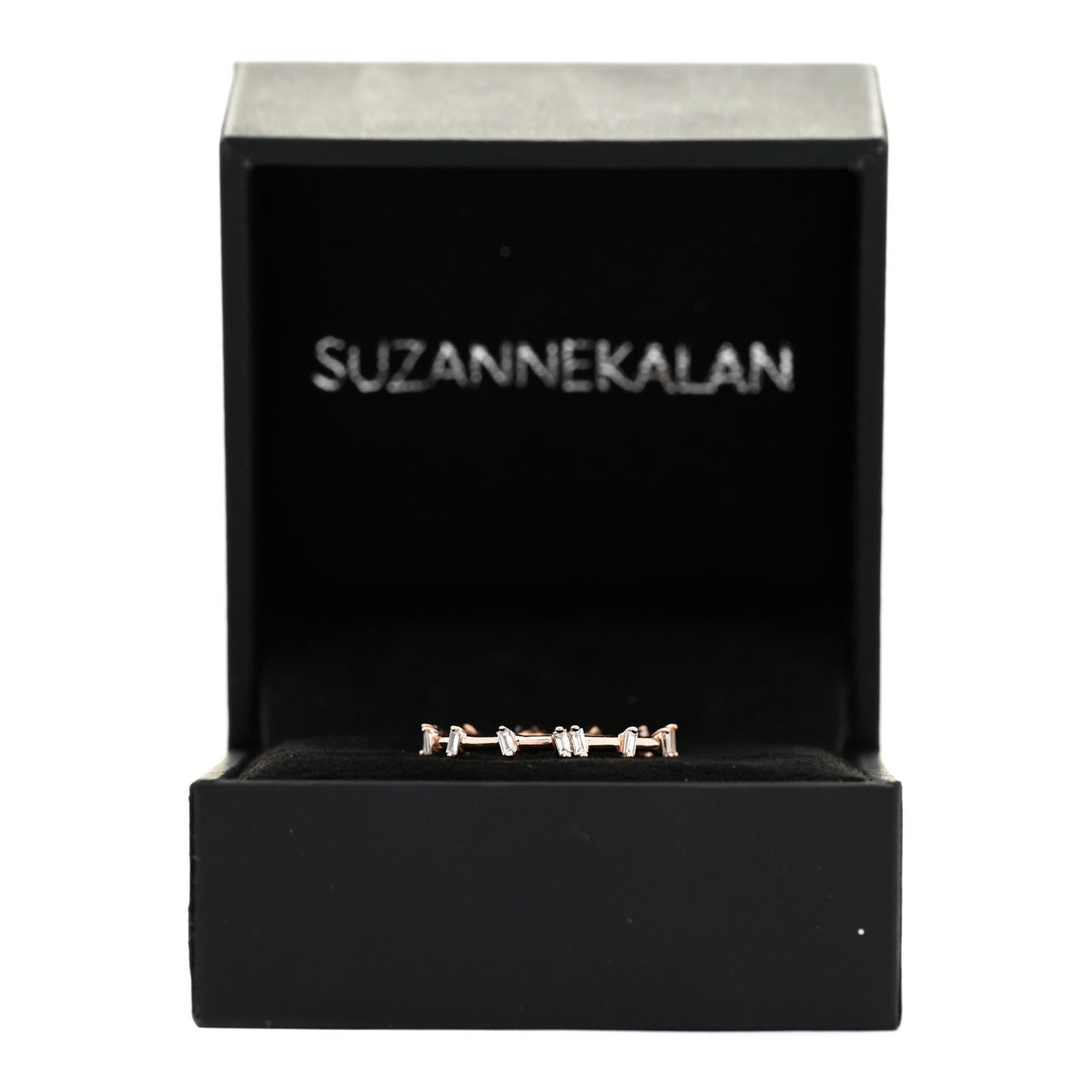 18K Rose Gold Diamond Barbwire Band Ring 52 6