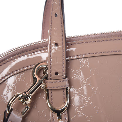 Gucci Patent Microguccissima Small Nice Top Handle Dome Bag Dark Cipria 16 of 20