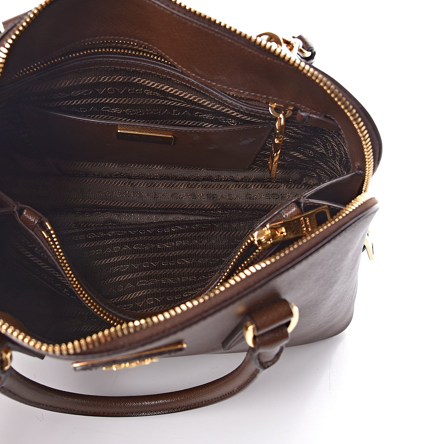Prada Saffiano Lux Medium Promenade Tote Cacao 5 of 10