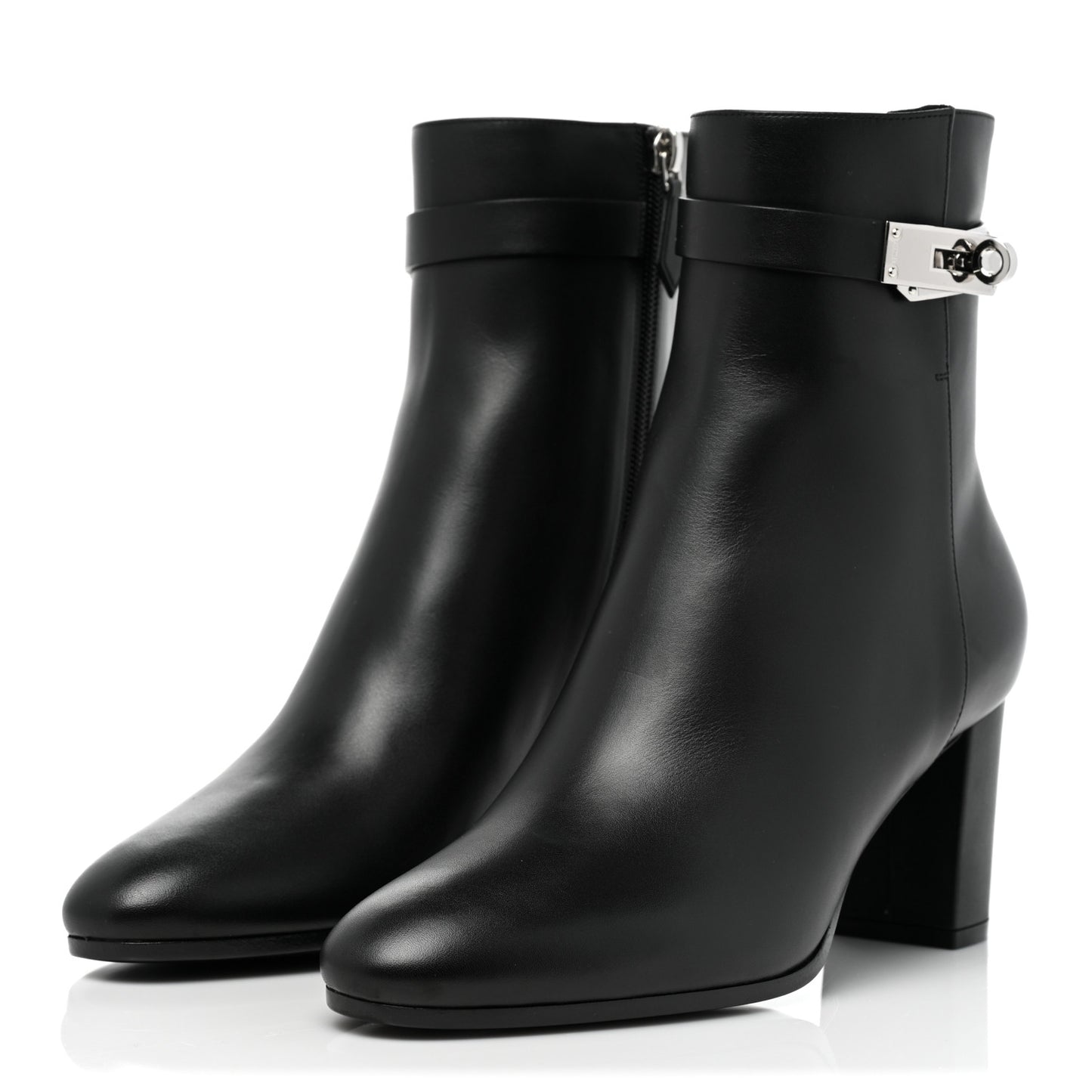 Calfskin Saint Germain Ankle Boots 38.5 Black