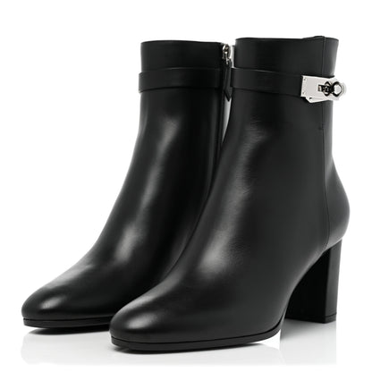 Hermes Calfskin Saint Germain Ankle Boots 38.5 Black 3 of 8