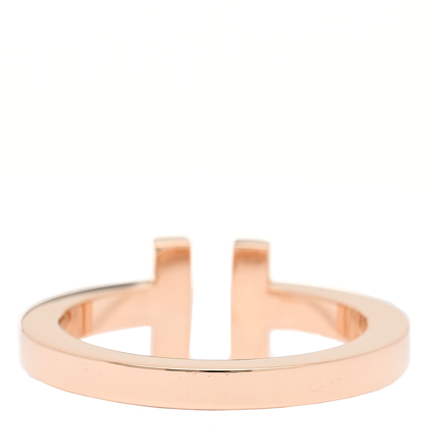18K Rose Gold T Square Ring 57 8