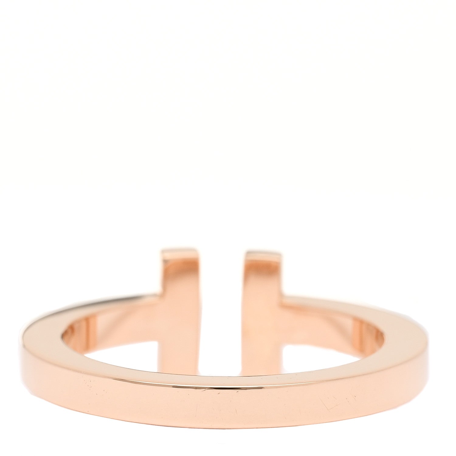 Tiffany 18K Rose Gold T Square Ring 57 8 3 of 4