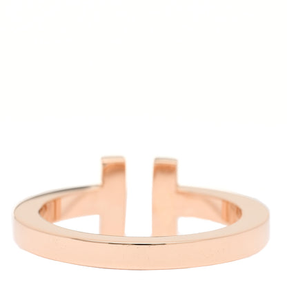 Tiffany 18K Rose Gold T Square Ring 57 8 3 of 4