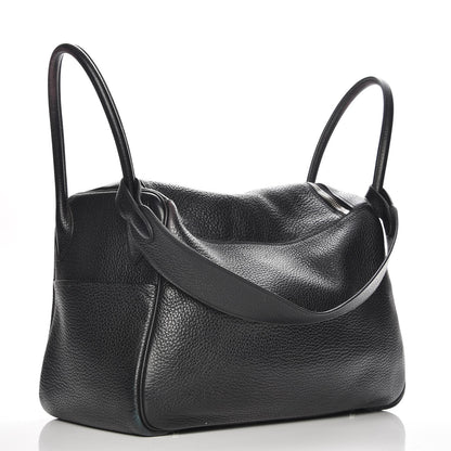 Hermes Taurillon Clemence Lindy 34 Black 3 of 15