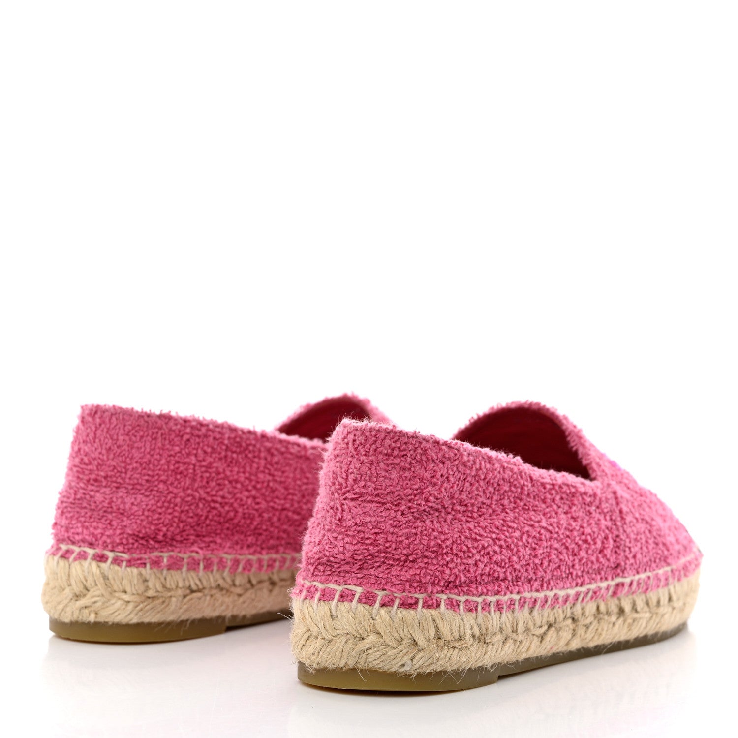 Chanel Fabric Grosgrain CC Espadrilles 39 Dark Pink Black 4 of 12