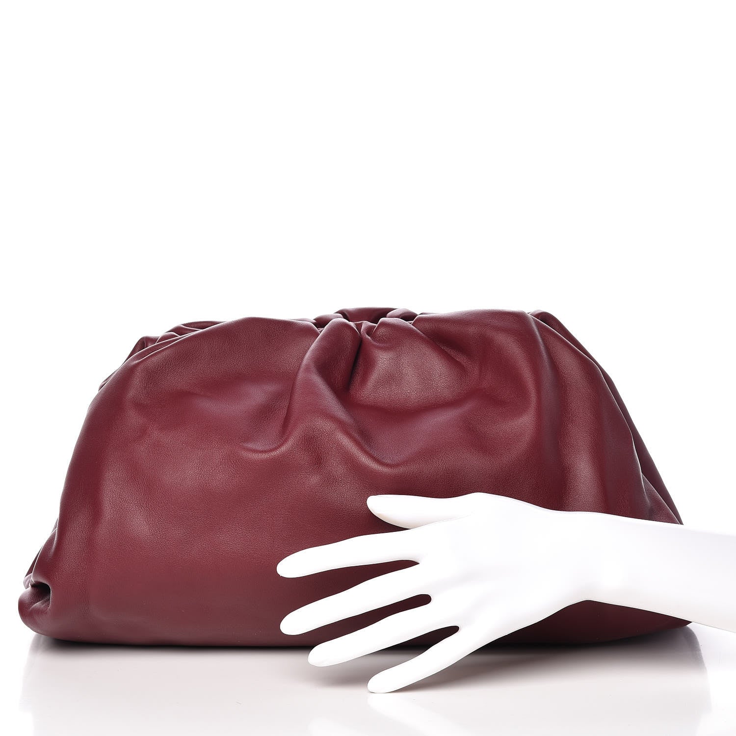 Bottega Veneta Smooth Butter Calf The Pouch Oversized Clutch Bordeaux 2 of 10