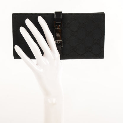 Gucci Monogram Continental Bardot Wallet Black 2 of 8