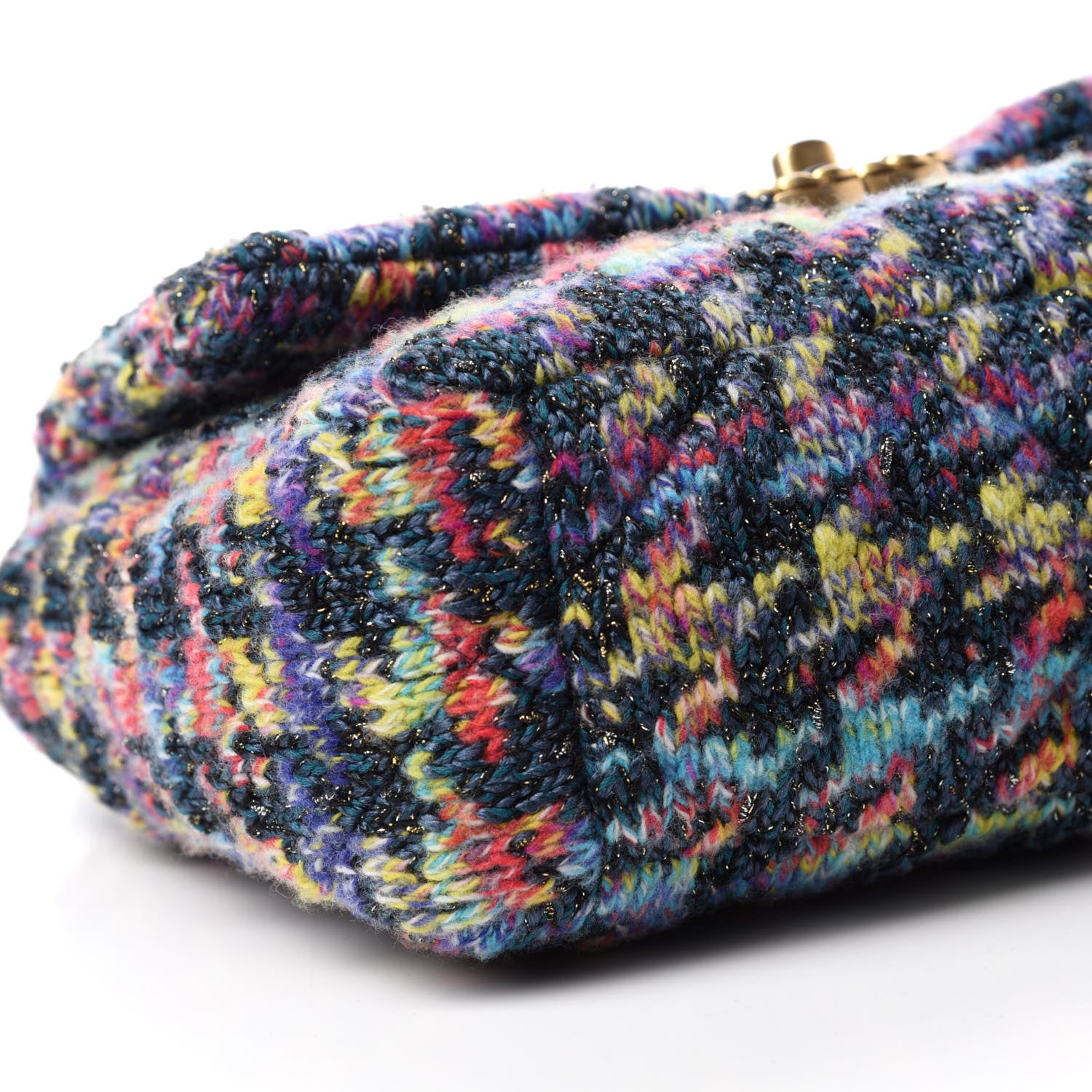 Chanel Tweed Quilted Medium Chanel 19 Flap Dark Multicolor 6 of 11