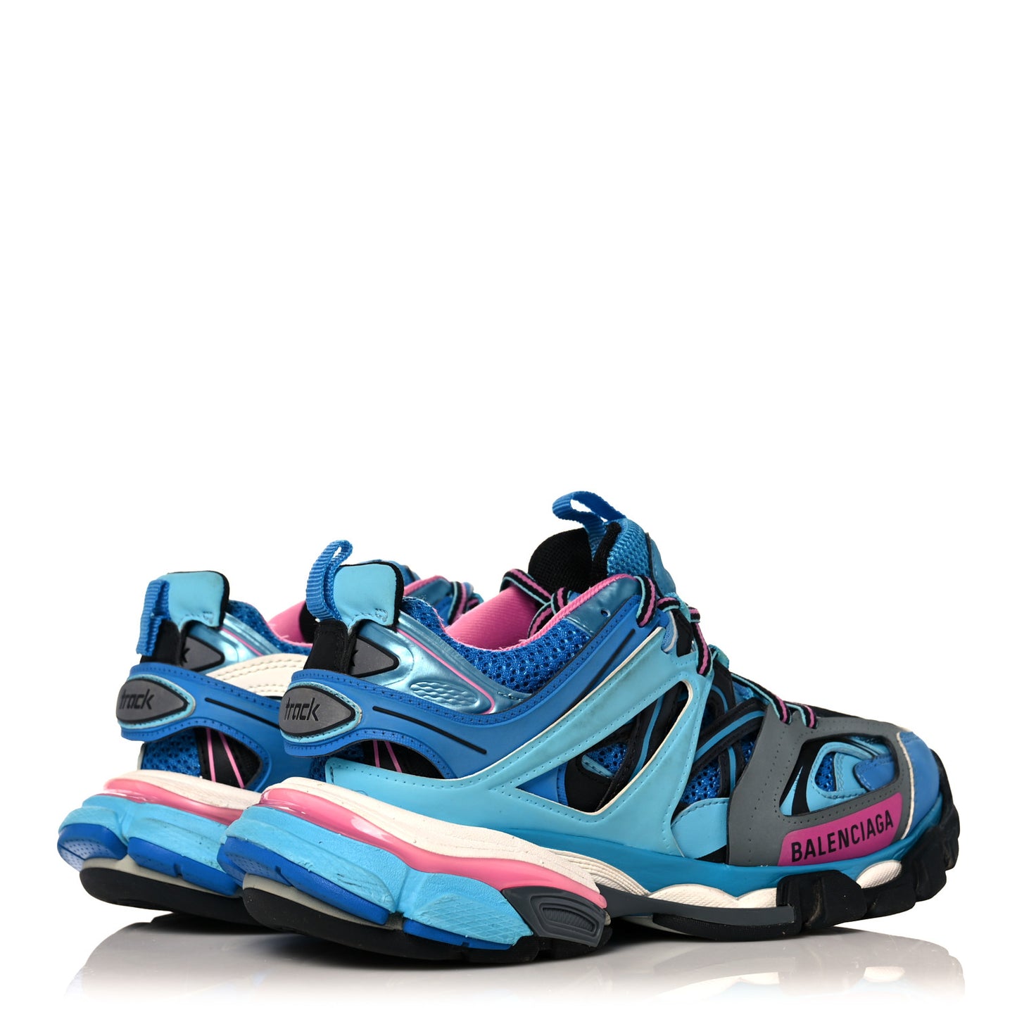 Mesh Nylon Womens Track Sneakers 36 Blue Black