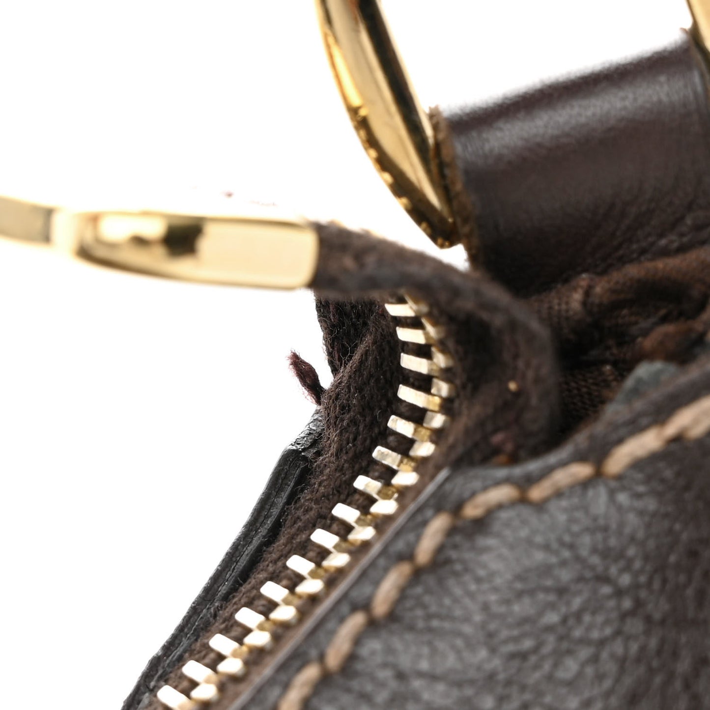 Monogram Large D Gold Hobo Dark Brown