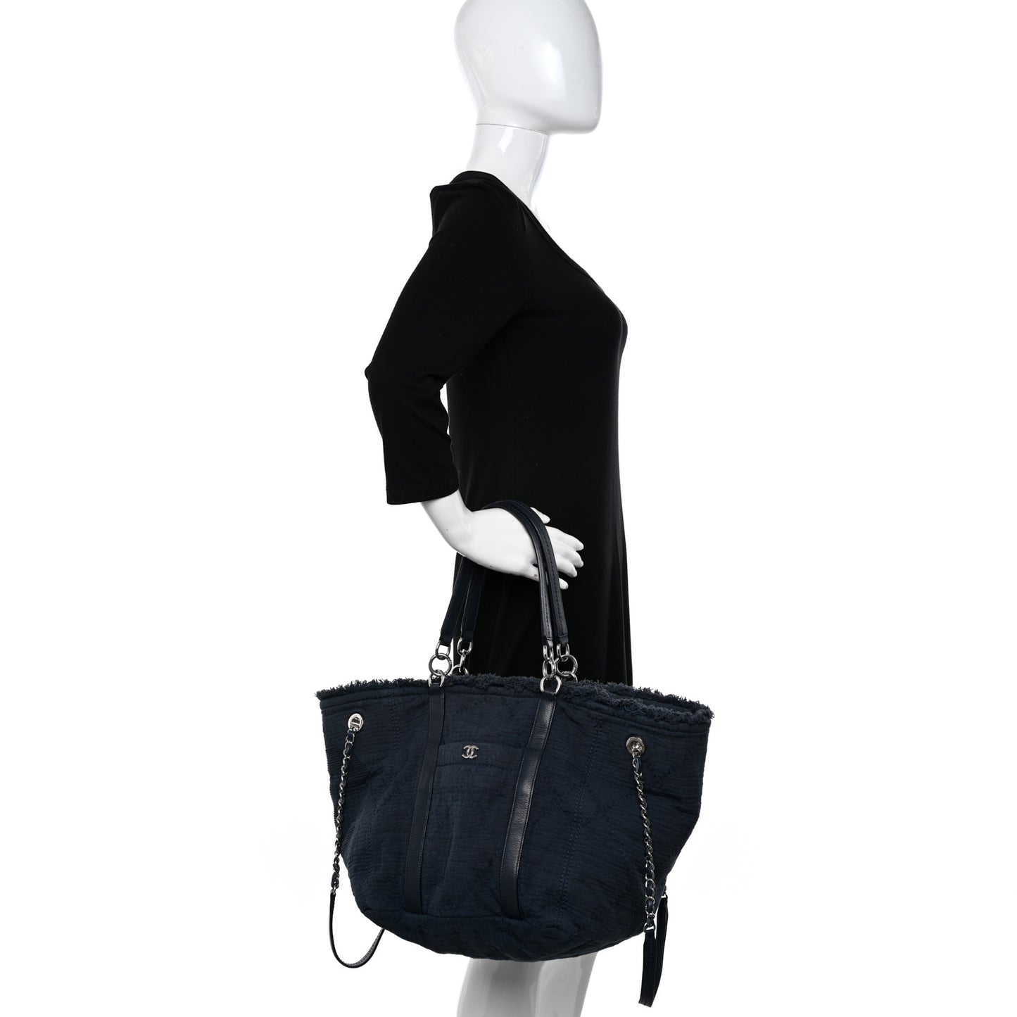 Canvas Medium Double Face Tote Navy