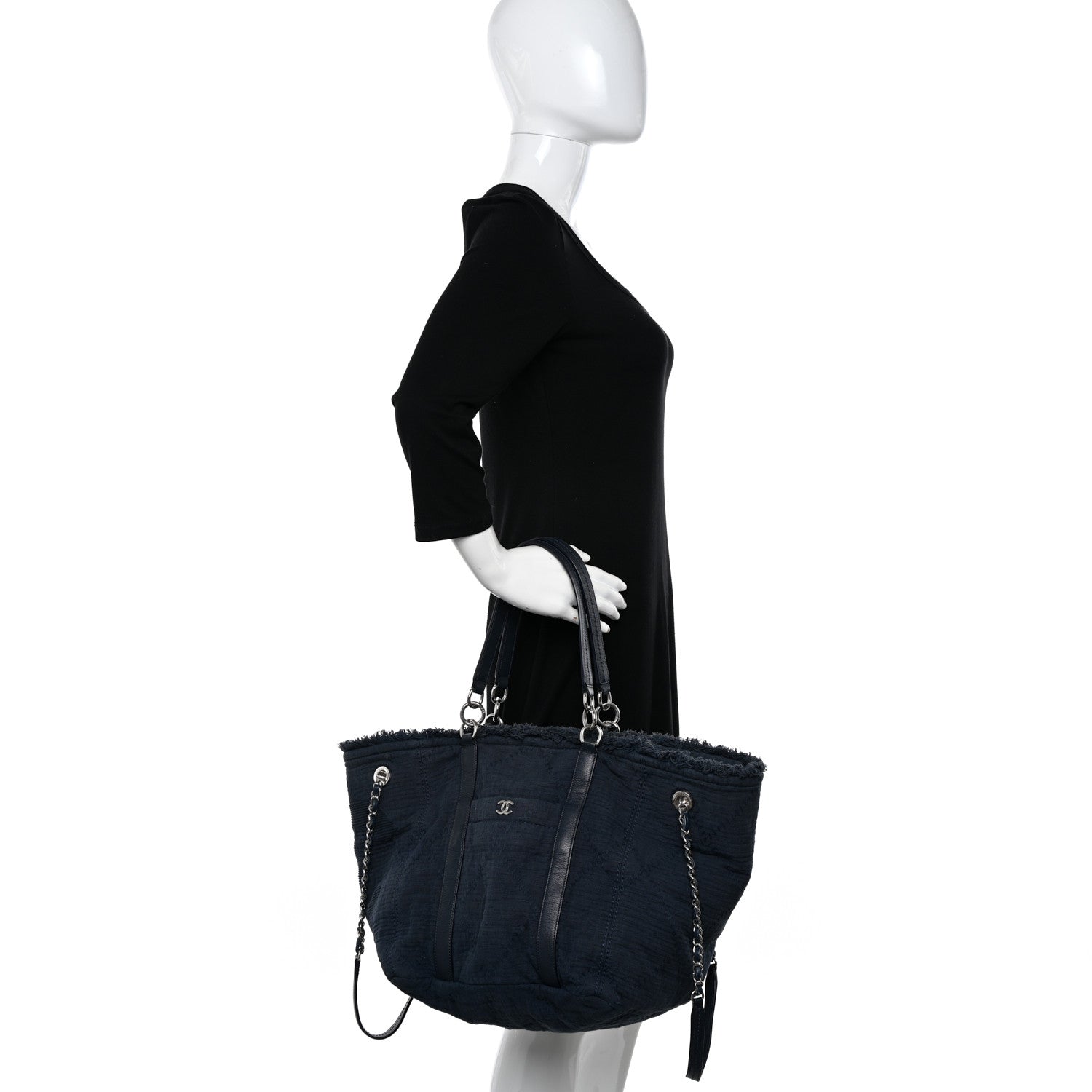 Chanel Canvas Medium Double Face Tote Navy 2 of 18
