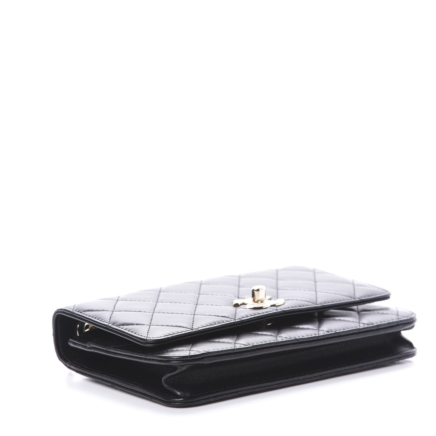 Chanel Lambskin Quilted Trendy CC Wallet On Chain WOC Black 4 of 13
