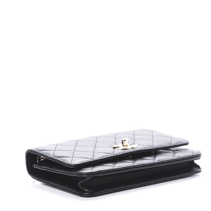 Chanel Lambskin Quilted Trendy CC Wallet On Chain WOC Black 4 of 13