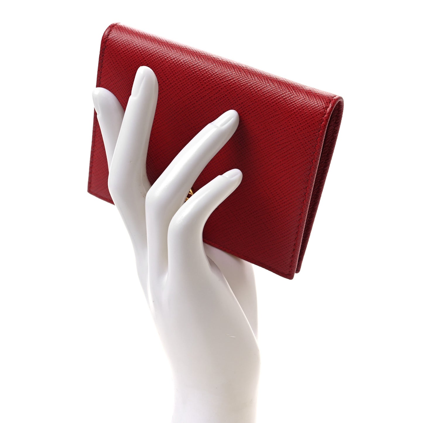 Saffiano Metal Bi-Fold Wallet Fuoco